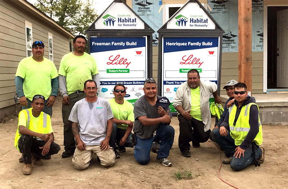 R.Adams Roofing helped build two houses for Habitat for Humanity