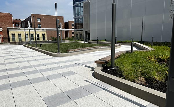 Example of a green roof employee area