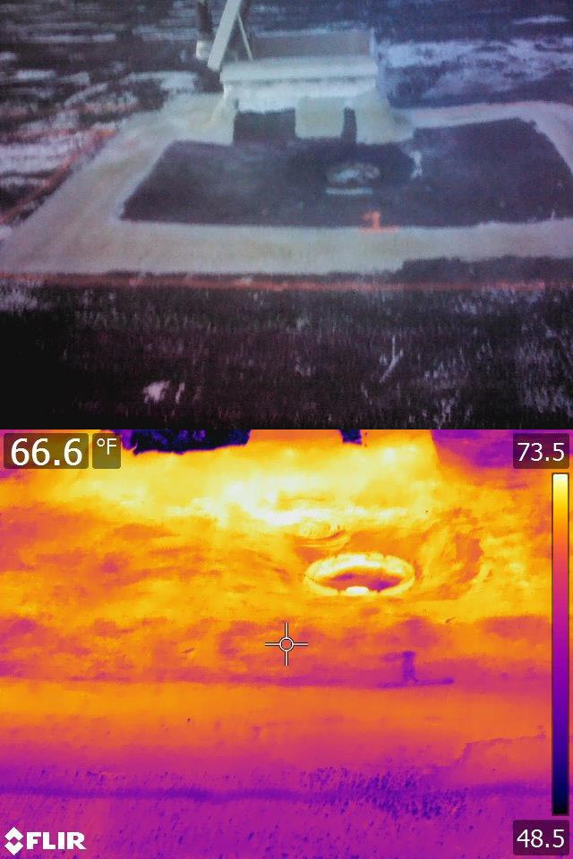 Roof inspection picture with infrared